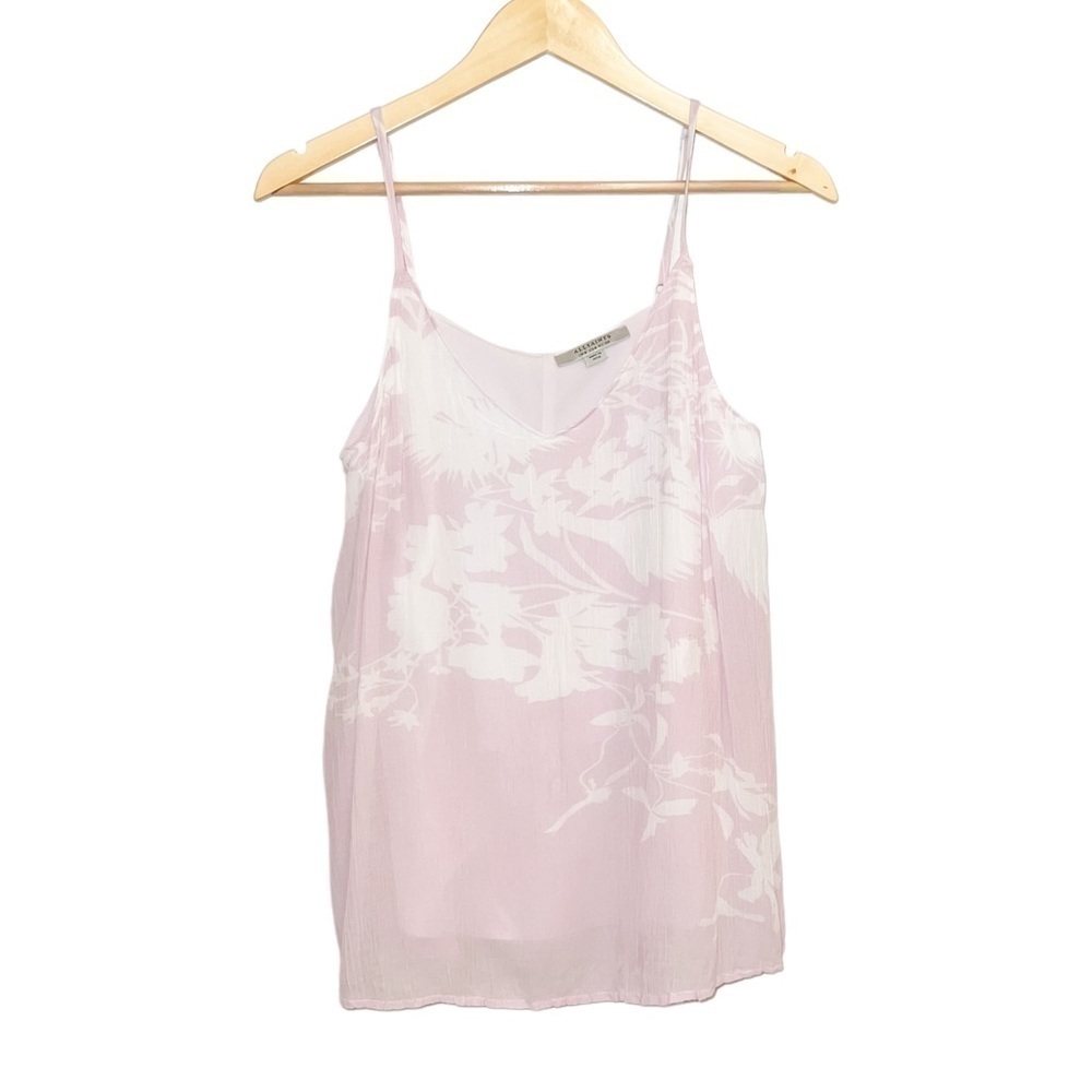 NEW ALLSAINTS Ally Futurae Floral Spaghetti Stap Camisole Lilac Purple - Picture 2 of 3